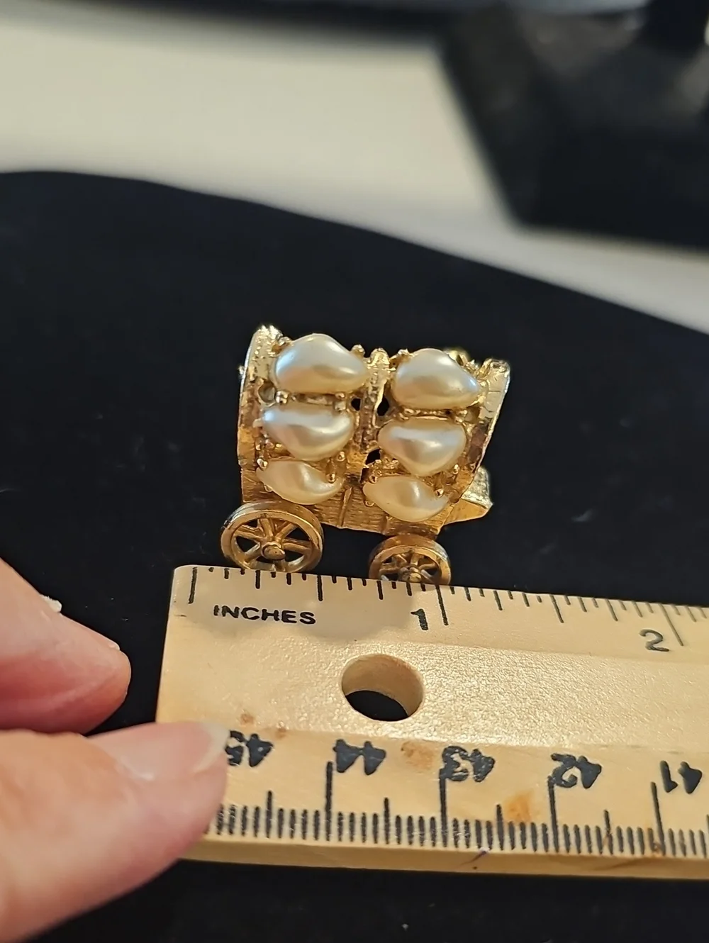 Gold Pearl Cart Brooch – Women's Fashion Jewelry